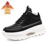 8CM Height Increasing White Dad Sneakers, Thick Sole Retro Casual for Spring and Autumn