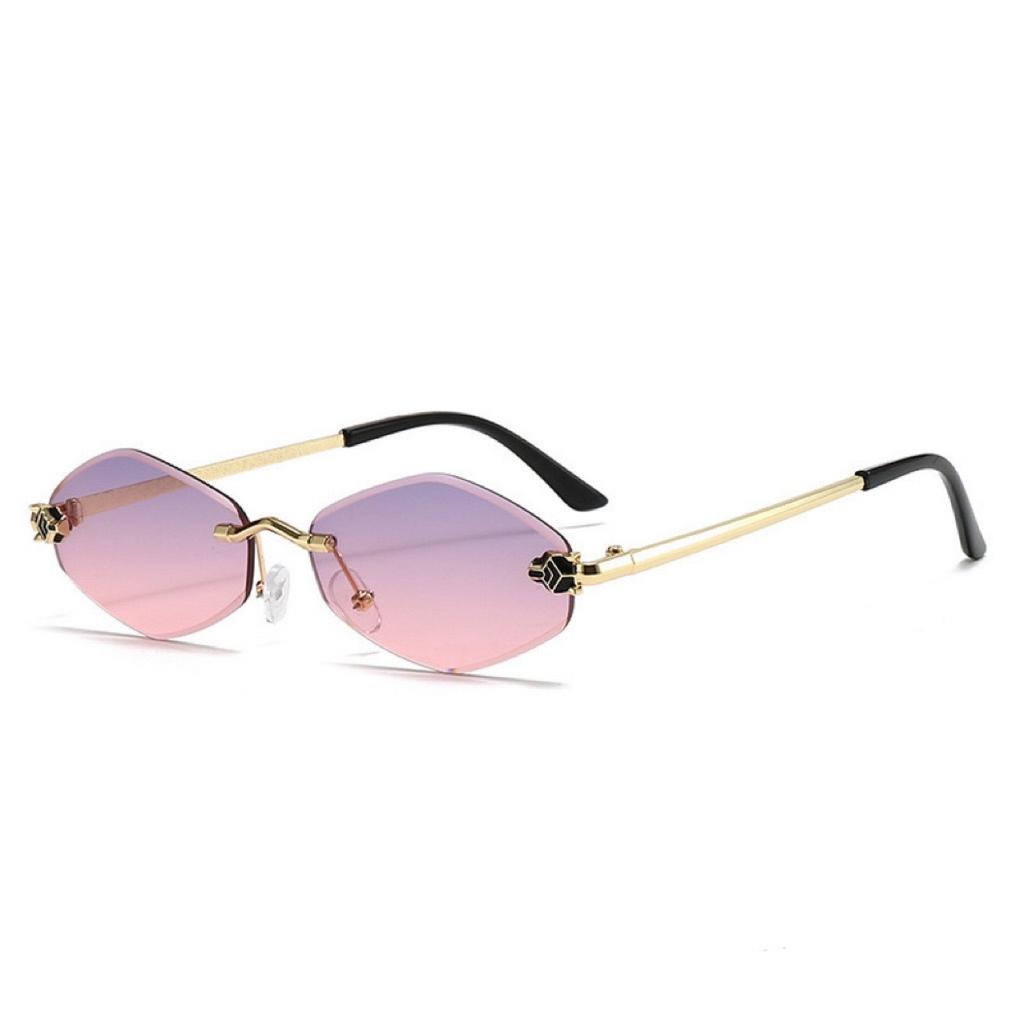 Rimless Sunglasses for Women & Men Trendy Popular Frameless Sun Glasses Retro Shades Fashion Summer Travel UV400 Eyewear