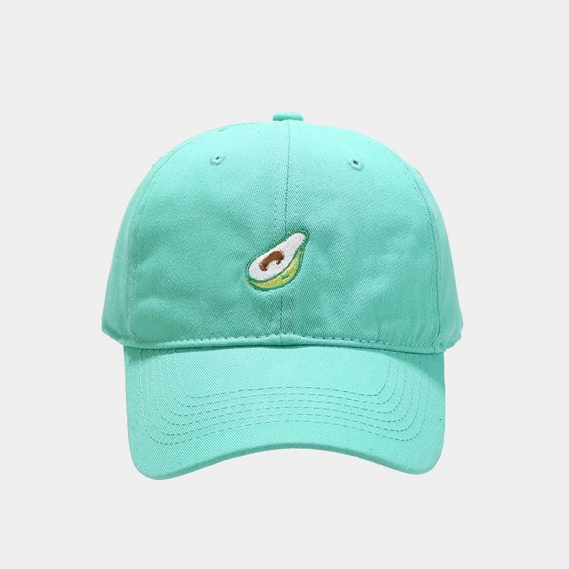 Spring new embroidered soft-top avocado cap men's and women's outdoor leisure sunscreen baseball cap