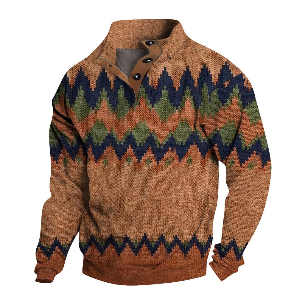 Spring And  Men's Standing Collar Sweatshirt Is Outdoor Casual Sweaters Tops