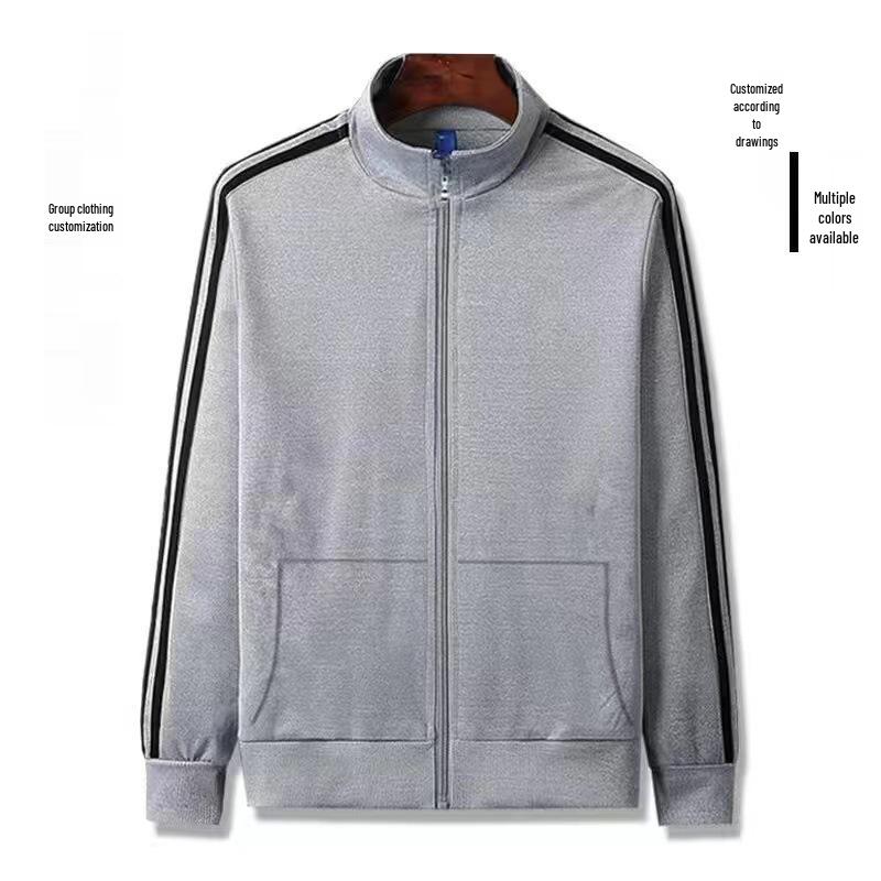 Men's Spring and Autumn Stand-Up Collar Casual Jackets, All-Match Outerwear, and Baseball Jackets