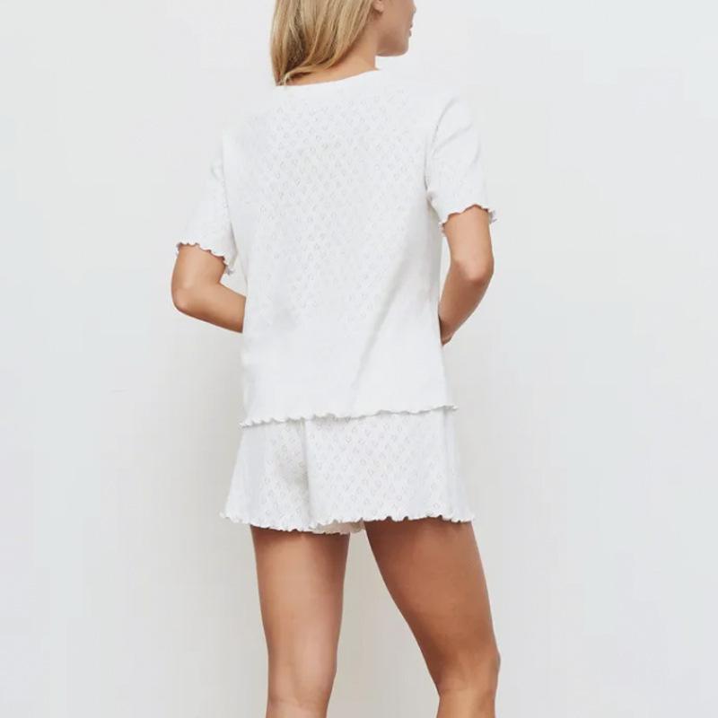 Cotton breathable pajamas women's summer new short-sleeved shorts two-piece loungewear