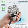 6 In 1 Rechargeable Electric Shaver 6 Floating Heads Bald Grooming Kit Shaver for Men Waterproof Wet Dry Beard Trimmer