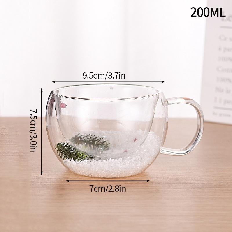 

Креативный двухслойный стеклянный стаканчик с цветочным узором, изолированный прозрачный стаканчик для воды, бутылка для воды с цветочным узором, держатель для кружки для кофе, домашний декор as picture