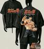 Fist of the North Star Gewaschenes T-Shirt Anime-Liebhaber Harajuku Neues Modell Oversized Vintage Locker Streetwear Klassisch Unisex Paare