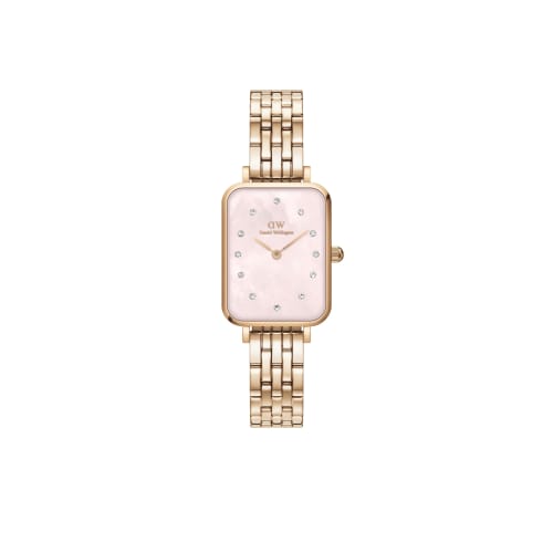 

Official Limited Edition/2-Year Warranty/Authentic Daniel Wellington DW Women s Quadro Lumine 5-Link Melrose MOP Pink 20x26 Rose Gold Mother-of-Pearl