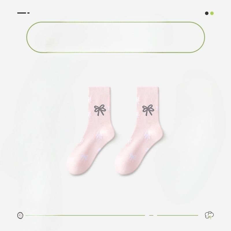 Female Spring and Autumn New Pure Cotton Deodorant Sweat Absorbing Student Tube Socks