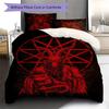 Pościel z Wzorem Symbolu Szatana, Zestaw Kołdry Poszewka na Kołdrę Poszewka na Poduszkę Domowy Prezent Urodzinowy (1 * poszwa na kołdrę + 2 * poszewki na poduszki, bez rdzenia)