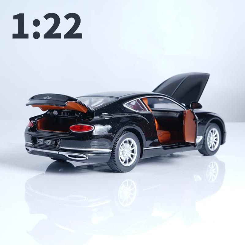 Bentley Continental 1:22 Scale Model Car Alloy Metal Collectible Die-Cast Vehicle European Luxury Car Simulation Toy