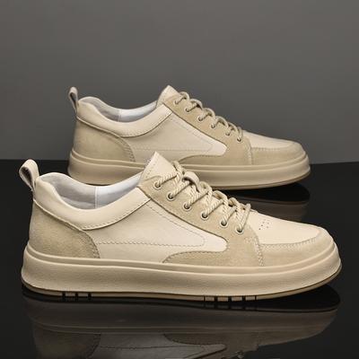Äkta Läder Fritidsskor för Män Stilrena Trendiga Herrsneakers Business Herrskor Tenis Masculino Vulkaniserade Skor Skateboard Skor