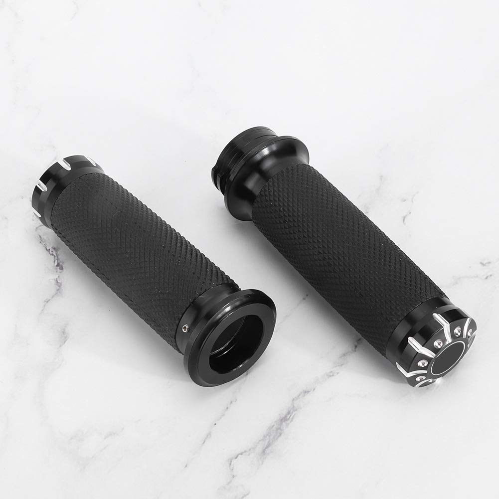 Motorcycle Handlebar Grips, Bike Handlebar Grips, 1.0 inches (25 mm), 2 Pcs/Set, Aluminum Alloy