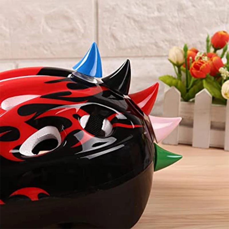 Motorradhelm-Teufelshörner, bunte Teufelshörner zur Helmdekoration, Motorrad- und Fahrradhelm-Zubehör, 2 Stück