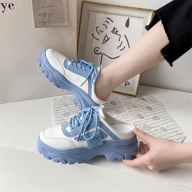 Toe Box Women's Shoes Rubber Pu Fashion Breathable Summer New Sports Casual Half Slippers Wholesale
