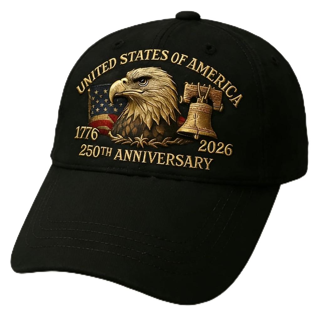 th Anniversary USA Hat Adjustable Embroidered th Anniversary Patriotic Retro Washed Hat Baseball Caps
