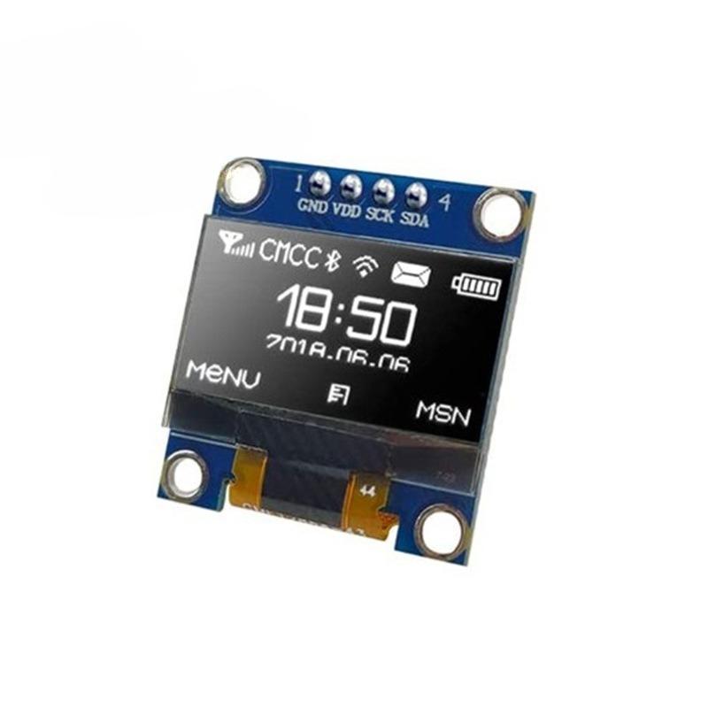 

0.96-inch Small OLED Display Module (Blue, White, Yellow-Blue Dual-Color, I2C Communication) for 51 MCU білий