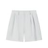 White Minimalist Solid Fashion Versatile Casual Shorts Women Shorts Gray F11W623802FGY