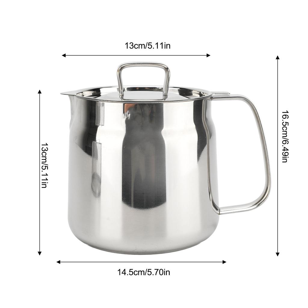 Ölfiltertopf aus Edelstahl, großes Fassungsvermögen, Ölsiebtopf aus Edelstahl, einfache Reinigung, Mehrzweck für Küchenbedarf