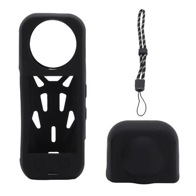 Funda de Silicona Tapa de Lente Compatible con Insta360 X5 Antideslizante Suave Anticaídas Disipación de Calor Cámara de Acción Panorámica Protectora