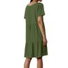 Women's Fashion Casual Round Neck Short Sleeve Ruffle Dresses