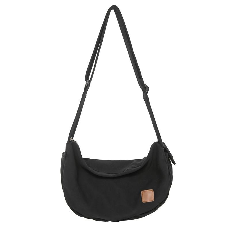 Bags niche lazy wind messenger bags women's casual versatile commuter shoulder bags men's class travel canvas bags