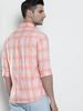 Men Slim Fit Checkered Full Sleeves Spread Collar Casual Shirt