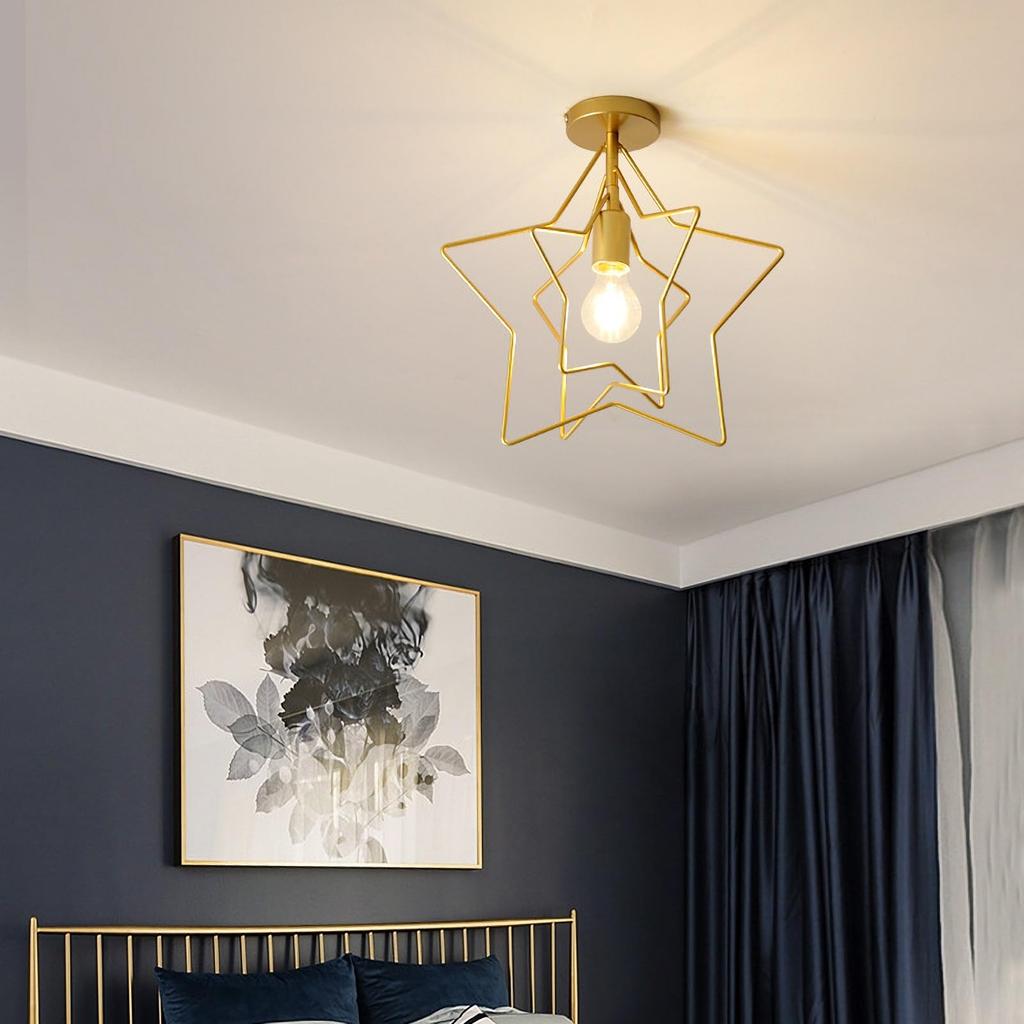 Chikazari Ceiling Pentagon Nordic Indoor Industrial Stylish Ceiling for Living Dining Stylish Light, Shape, Retro, Creative, Lighting, Style,