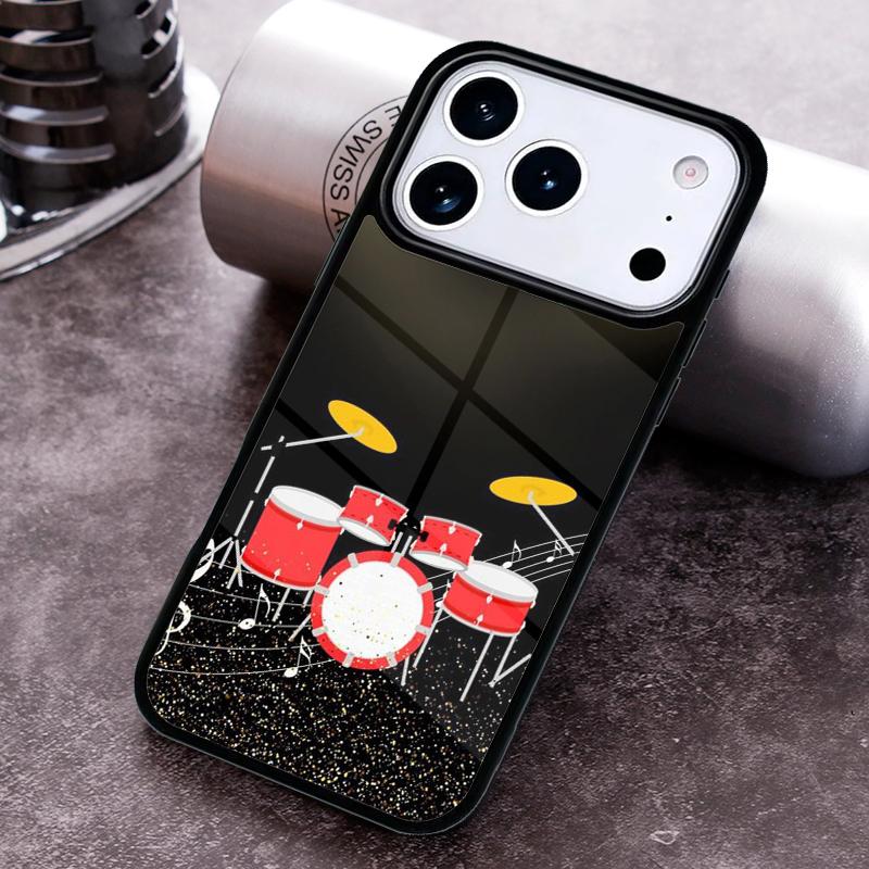 Musical Instrument Drum print Phone Case for iPhone 17 16 15 Pro Max Air 14 13 12 11 Plus Shockproof Capa Cover