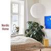 Großer runder Isamu Noguchi japanischer Papierkunst-Kronleuchter für Wohnzimmer, Café, Restaurant und B&B