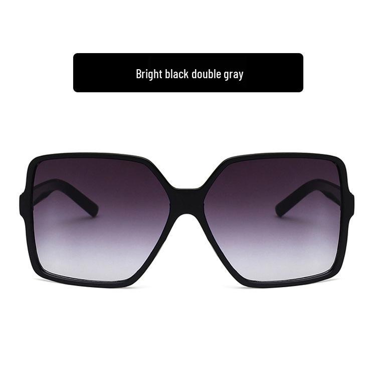 Retro Square Large Frame Sunglasses - 2020 European & American Street Style Travel Shades As Pictured