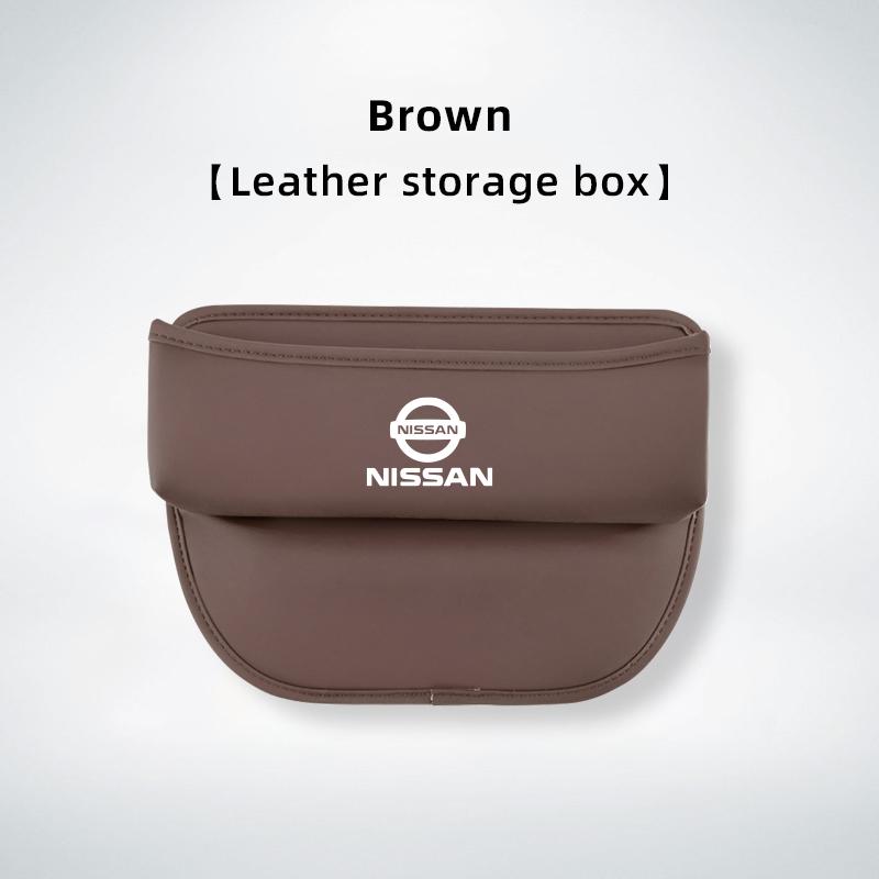 CBKSJY1 Leather Car Seat Gap Organizer Box Leak-proof Storage Bag For Nissan Sylphy N7 Teana Qashqai Note J10 J11 Navara Juke GTR Patrol