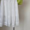 "Little Fresh" Solid Color Lace Hollow Cotton Umbrella Skirt - Women’s White Skirt