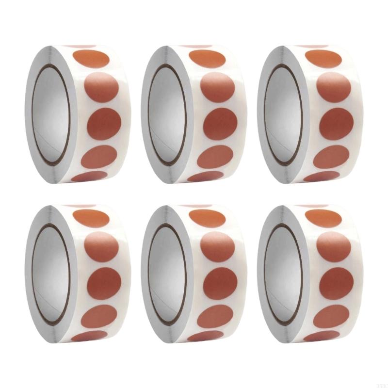 6 Rolls Red Dot Sticker Adhesive Labels Round Sticker Circular Sticker For Crafting Storage Sorting Projects