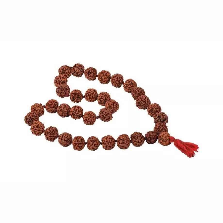 Чётки из Рудракши (5 мукхи), Rudraksha Mala Nepal Premium (54 beads), Kalyan Puja
