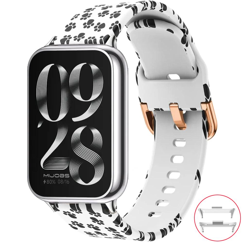 Druckarmband für Xiaomi Mi Band 8 9 Pro MiBand 8 Ersatz Silikon Smartwatch-Armband Armband correa Redmi watch 4 5 6 Armband