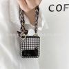Applicable To Samsung ZFlip3 Plaid Leather Folding Mobile Phone Case ZFlip4 Portable Rope Silk Scarf Back Cover Case Protective Case