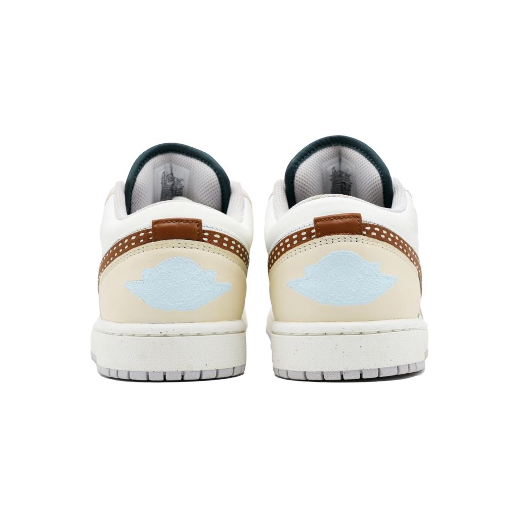 Jordan Air Jordan 1 Macaron Leather Abrasion Resistant Abrasion Resistant Low Top Vintage Basketball Shoes Unisex FQ7687-300(Team861-)