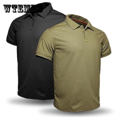 Men's T Shirt Summer Army Force Camouflage T-shirt For Man Breathable Pocket Short Sleeve T Shirts