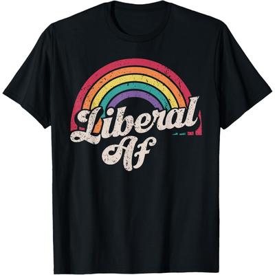 Liberal AF Lustiges politisches T-Shirt der Demokratischen Partei, das die Woke-Bewegung unterstützt