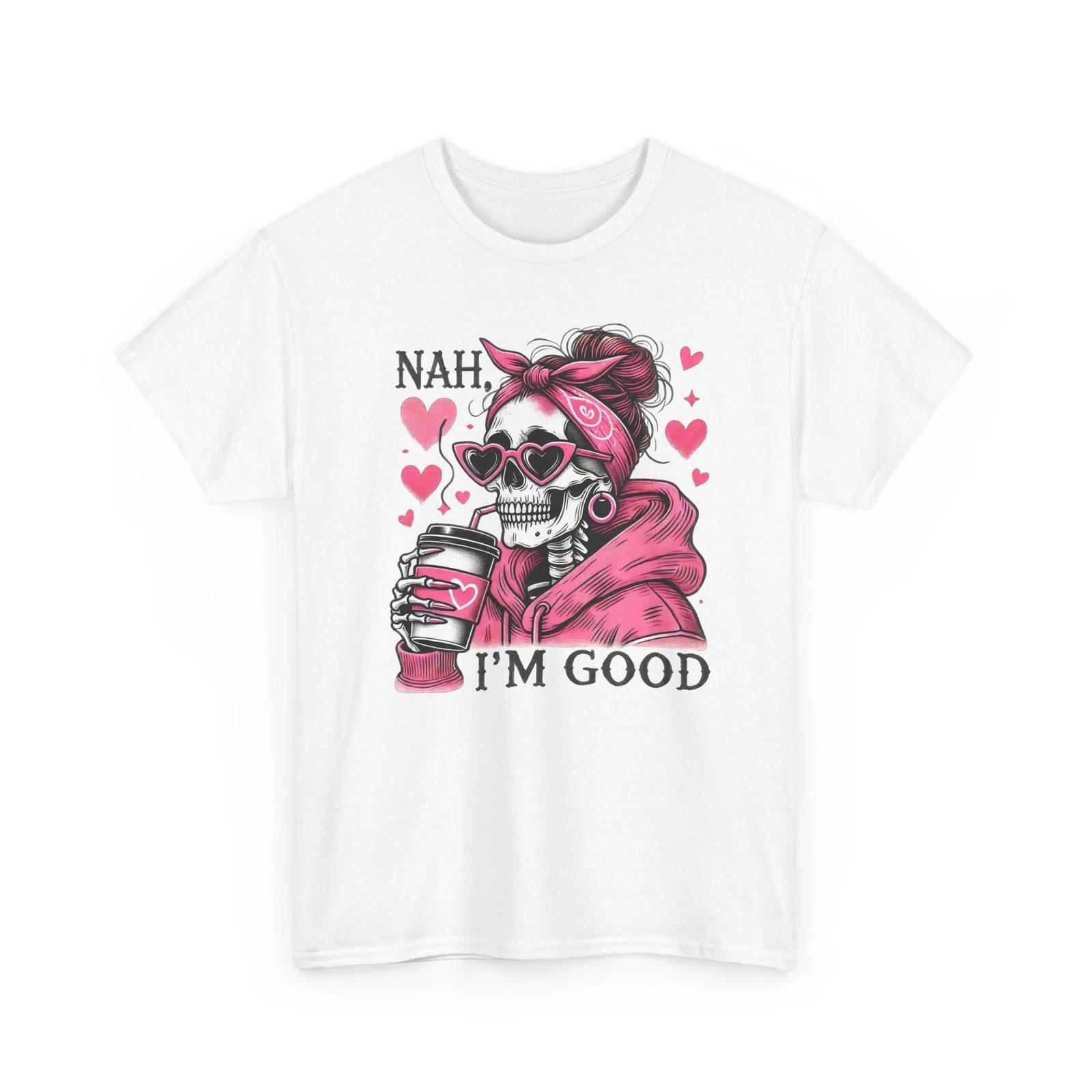

Coffee Wizard T-Shirt | Funny Magic Nah Im Good Skeleton Shirt 2XL