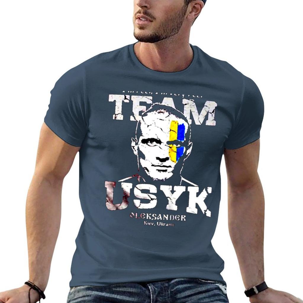 Usyk T-Shirt T Shirts Cotton 100% T Shirt Man Cotton Funny T Shirts Cotton T-Shirt