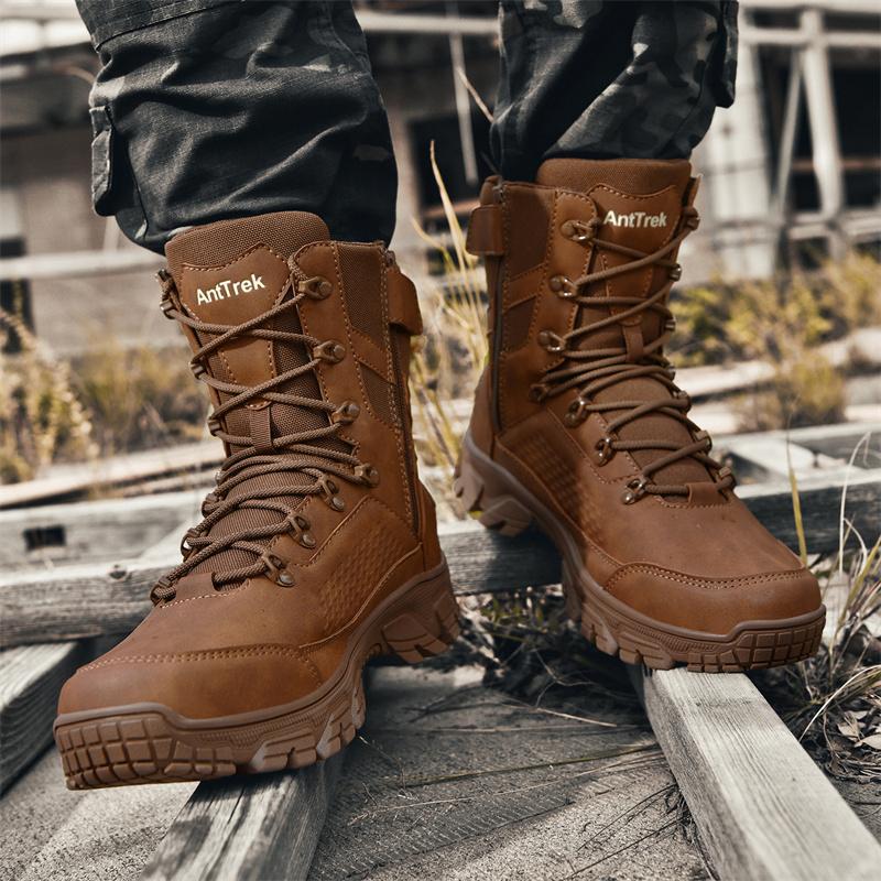 Fashion Comfortable Walking Sneaker Classic Trendy Men's Ankle Boots Man Non-Slip Treking Footwear Trainers Wear Resisting Hiking Shoes