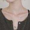 ovbeige [VEI] 925silver PEBBLE PENDANT NECKLACE