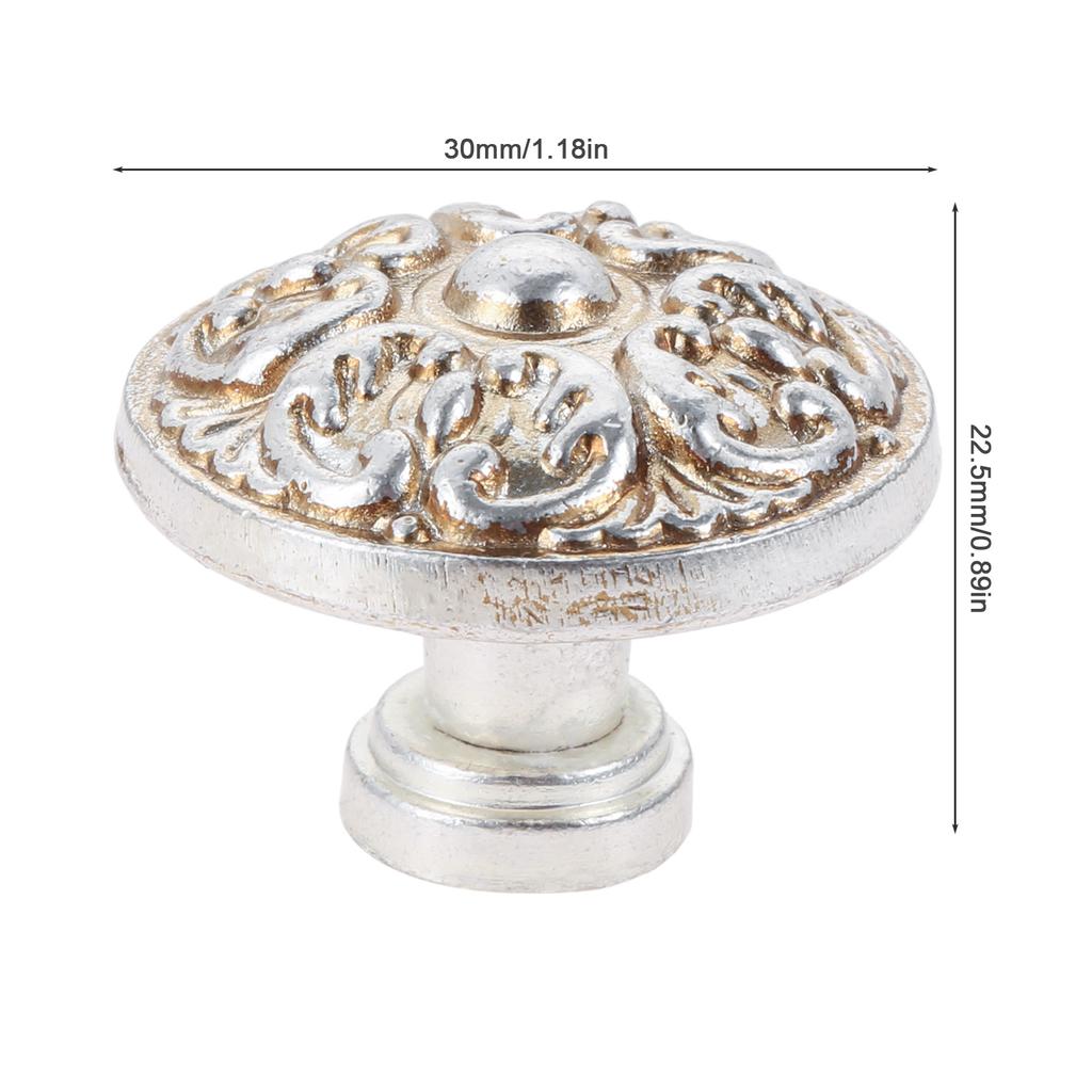 DRELD Antique Wardrobe Door Pull Furniture Handle Retro Silver Garden Drawer Handle Classical Handle Knob Home Decor 32/96/128MM
