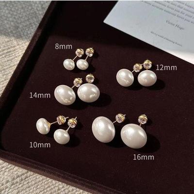 French Elegant Pearl Earrings For Korean  Wedding Jewelry Party Women'S Sweet Accessories Gift