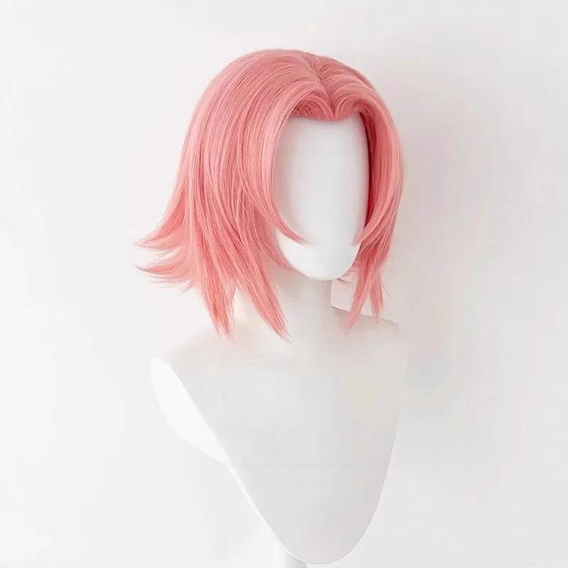 Anime Haruno Sakura Wig Short Pink Heat Resistant Girl Synthetic Hair Play Role Patry Wigs