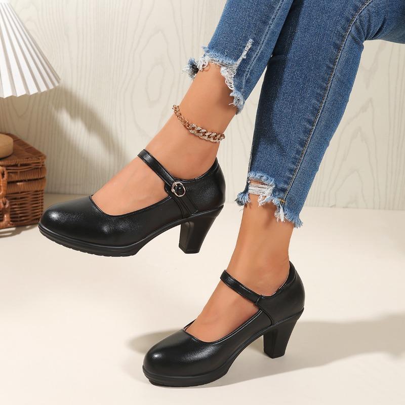 2025 New Women Elegant Platform Pumps New Fashion womens Buckle Shoes Women Comfortable High Heels Shoes Zapatos De Mujer