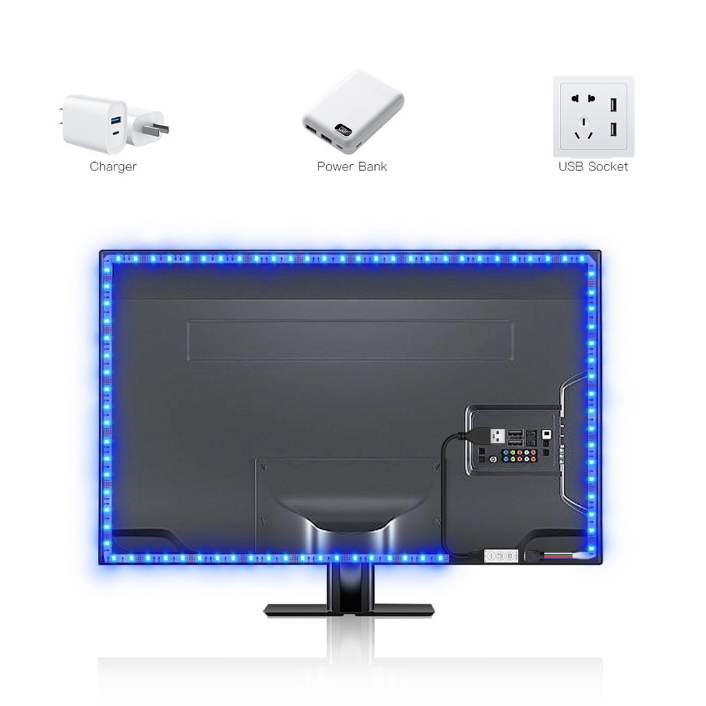 Waterproof USB 5V LED Night Lights RGB LED Strip Lamp 2835 Diode Tape For Game Room TV Computer PC Monitor Backlight Decoration
