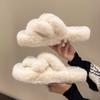 Mao Mao Slippers Female Spring and Autumn Thick Bottom Versatile Fairy Style Fashion Cross Home Plush Cotton Slippers