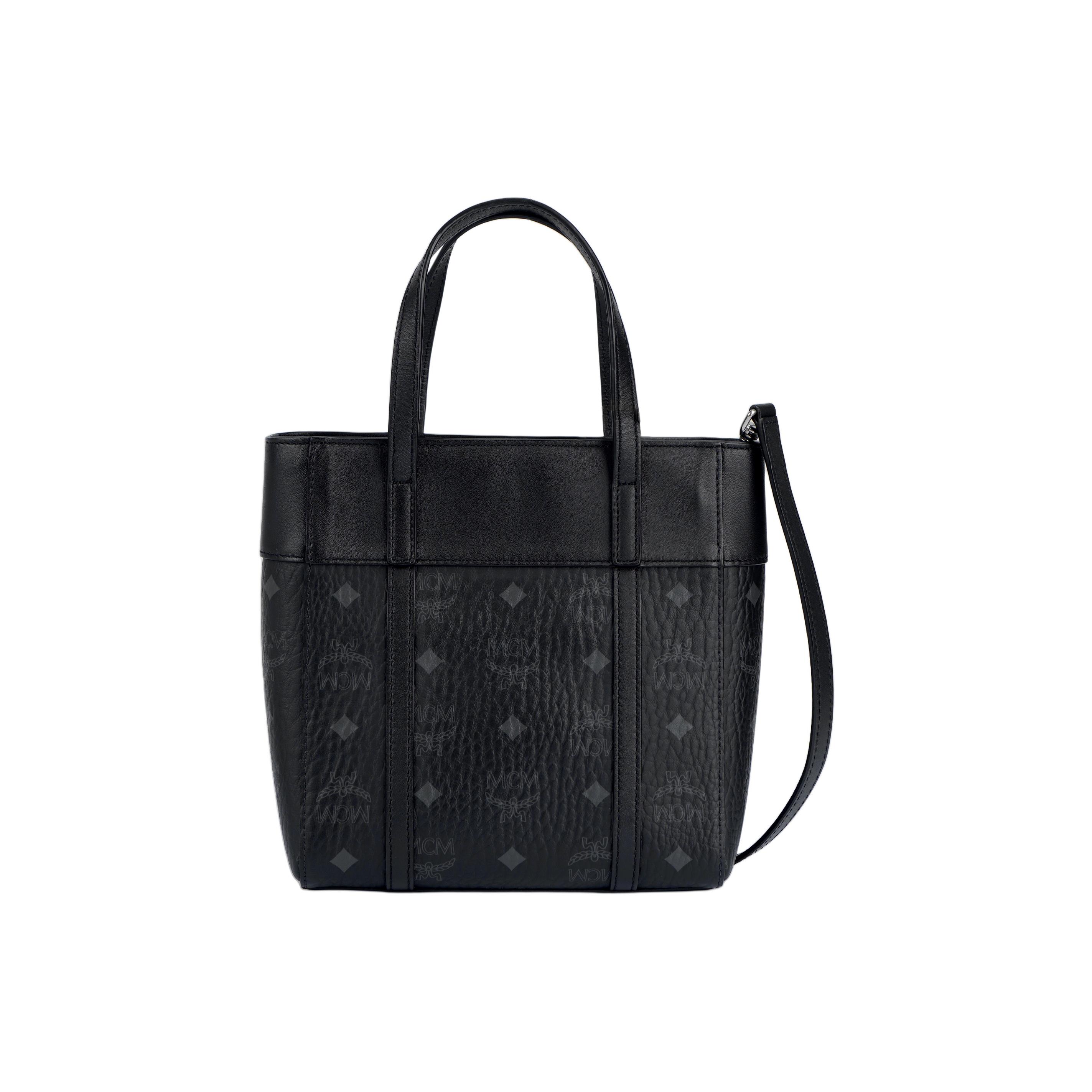 

MCM Toni Monogram Leather And Calfskin Mini Tote Bag Women Tote Bag Black MWPDSTA01BK001 Basic Set (Bag+Dust Bag)