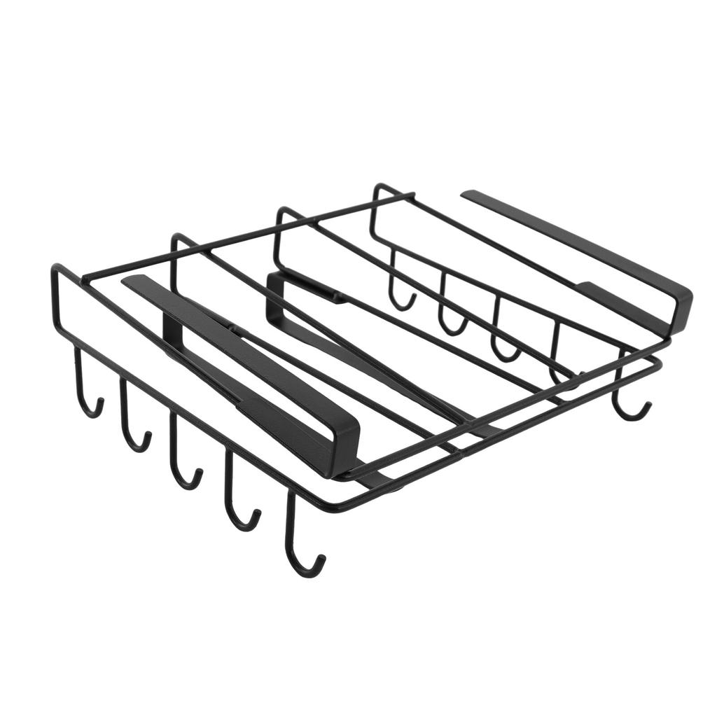 Black Carbon Steel  Hanging Chopping Board Rack, Kitchen Organizer Rack for Cutting Board Chopping Board Shelf Holder, Floating Shelves